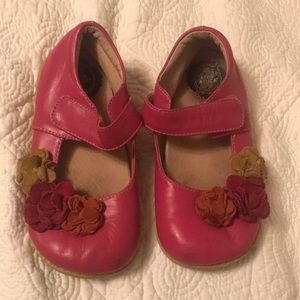 Livie & Luca toddler girls shoes with suede flower